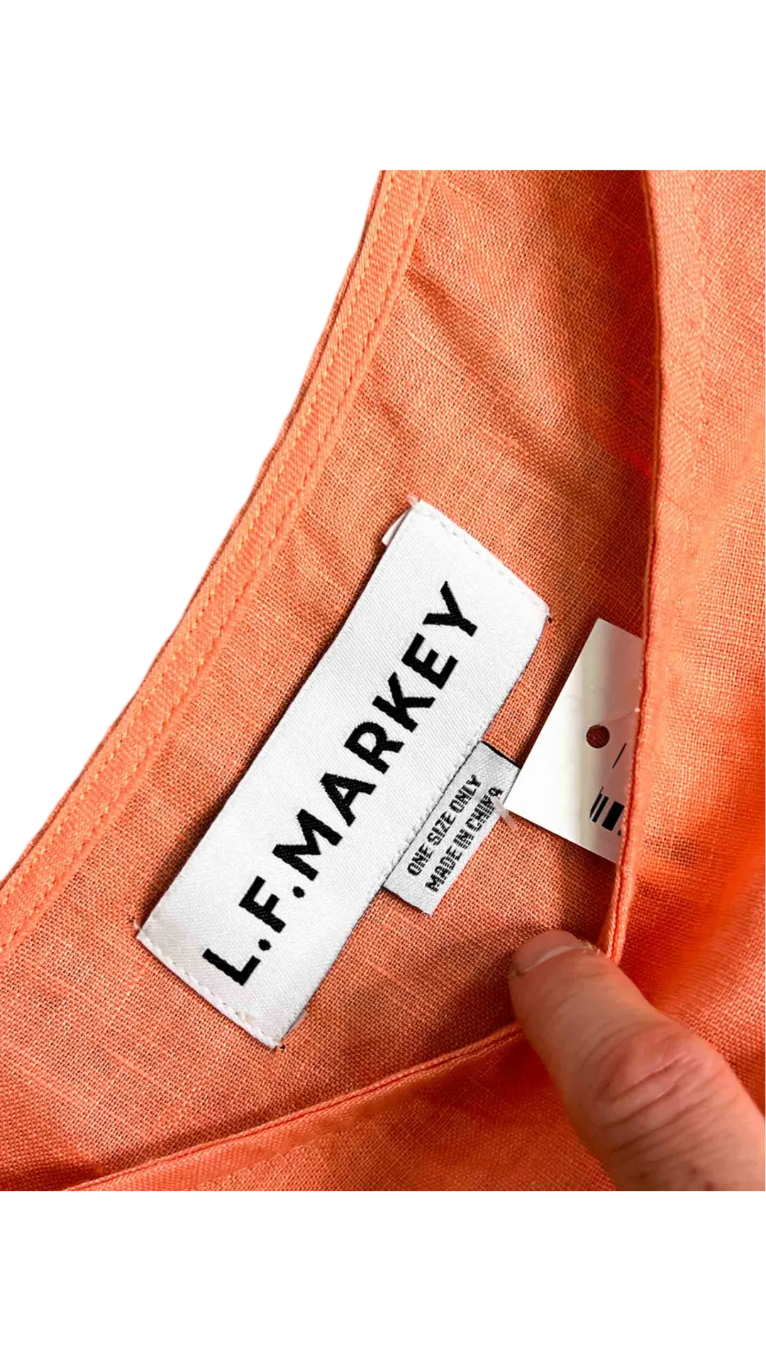 One Size | L.F. Markey Coral Linen Midi Shift Dress