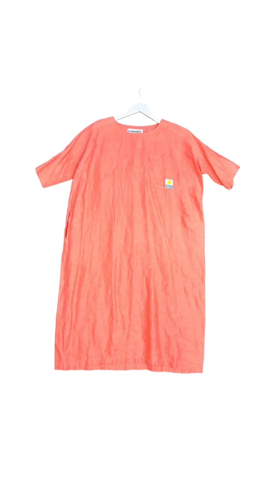 One Size | L.F. Markey Coral Linen Midi Shift Dress