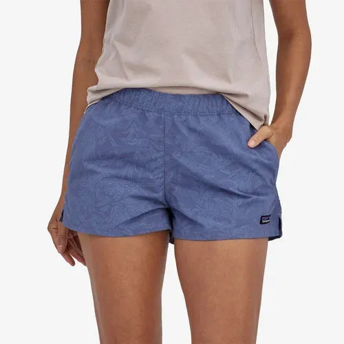 Patagonia Women's Barely Baggies Shorts - 2" - Monkey Flower: Current Blue