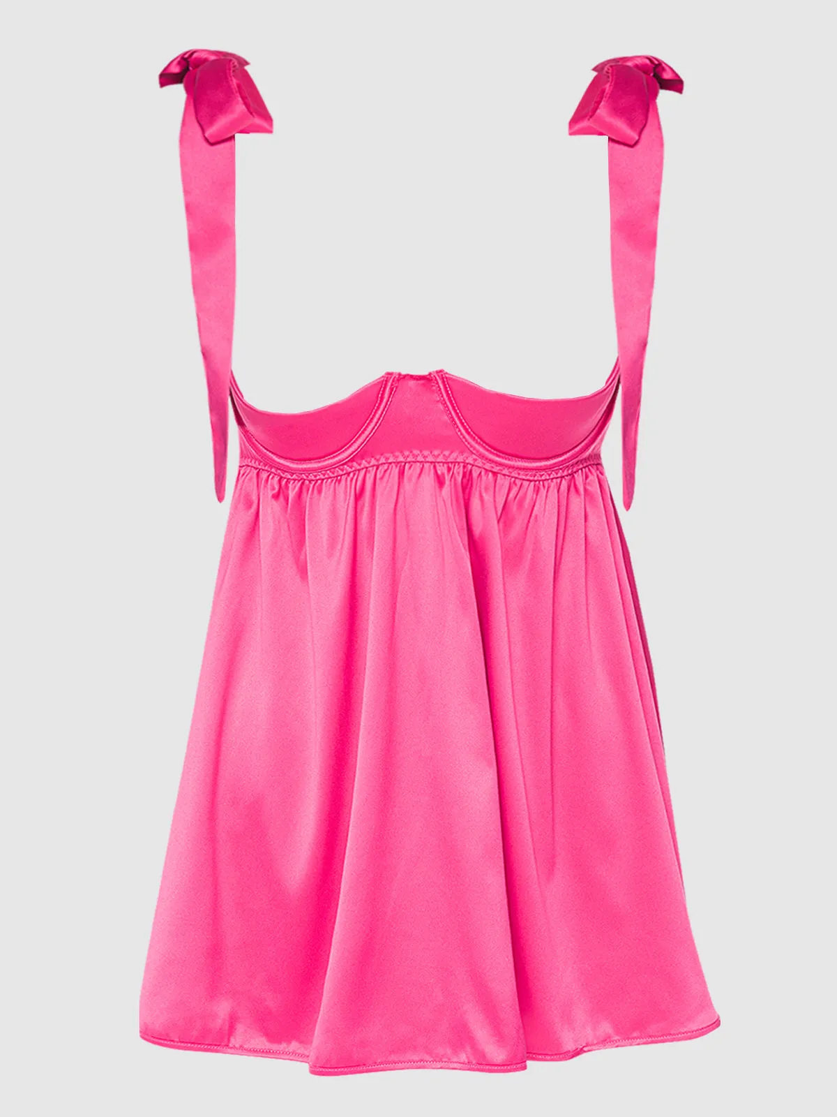 Petra Satin Open Cup Babydoll by Frederick's of Hollywood