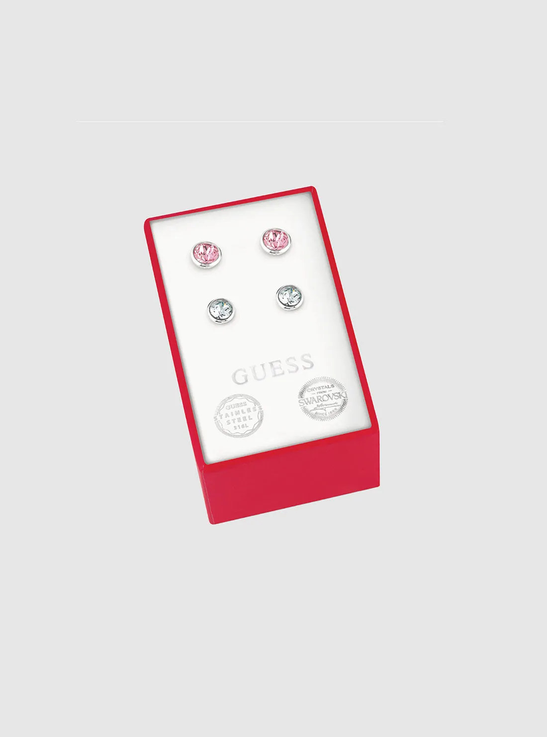 Pink 4 Piece Stud Earring Set Guess
