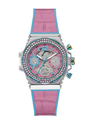 Pink Turquoise Fusion Silicone Watch Guess