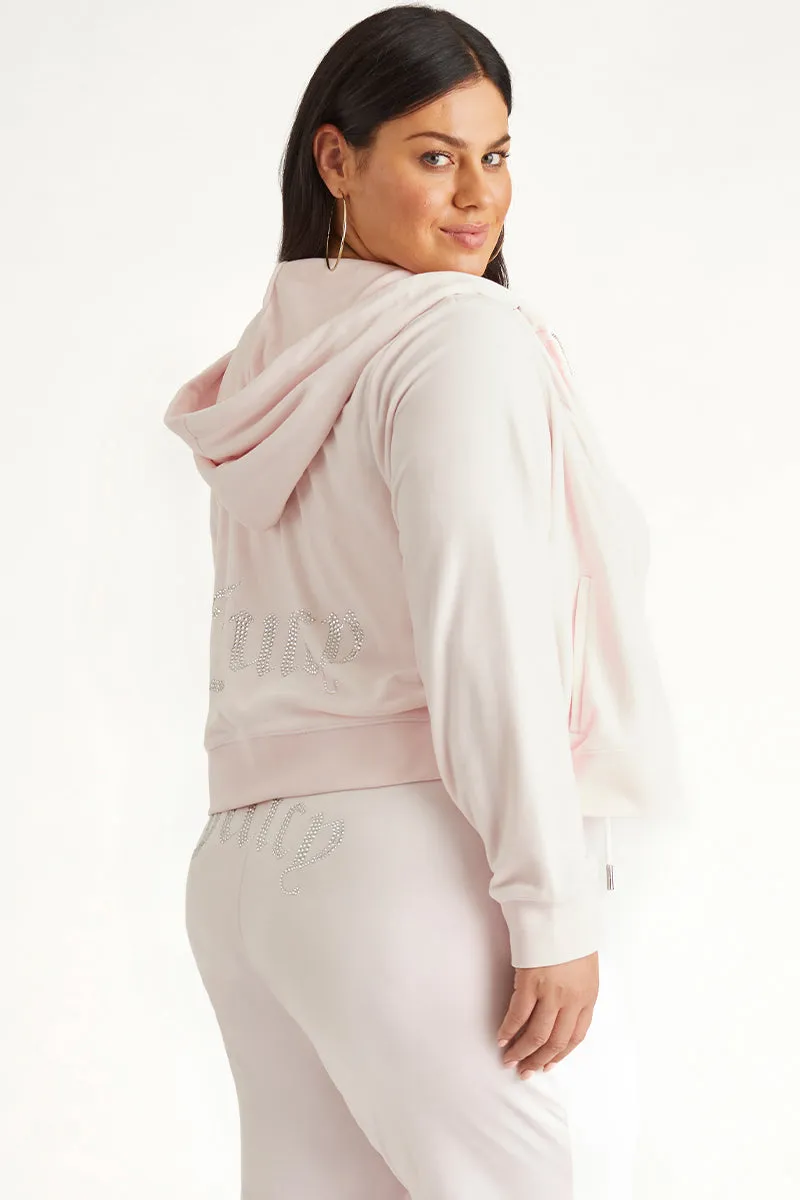 Plus-Size OG Big Bling Velour Hoodie by Juicy Couture