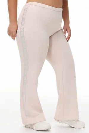Plus-Size Wide Leg Fleece Pant With Side Bling by Juicy Couture