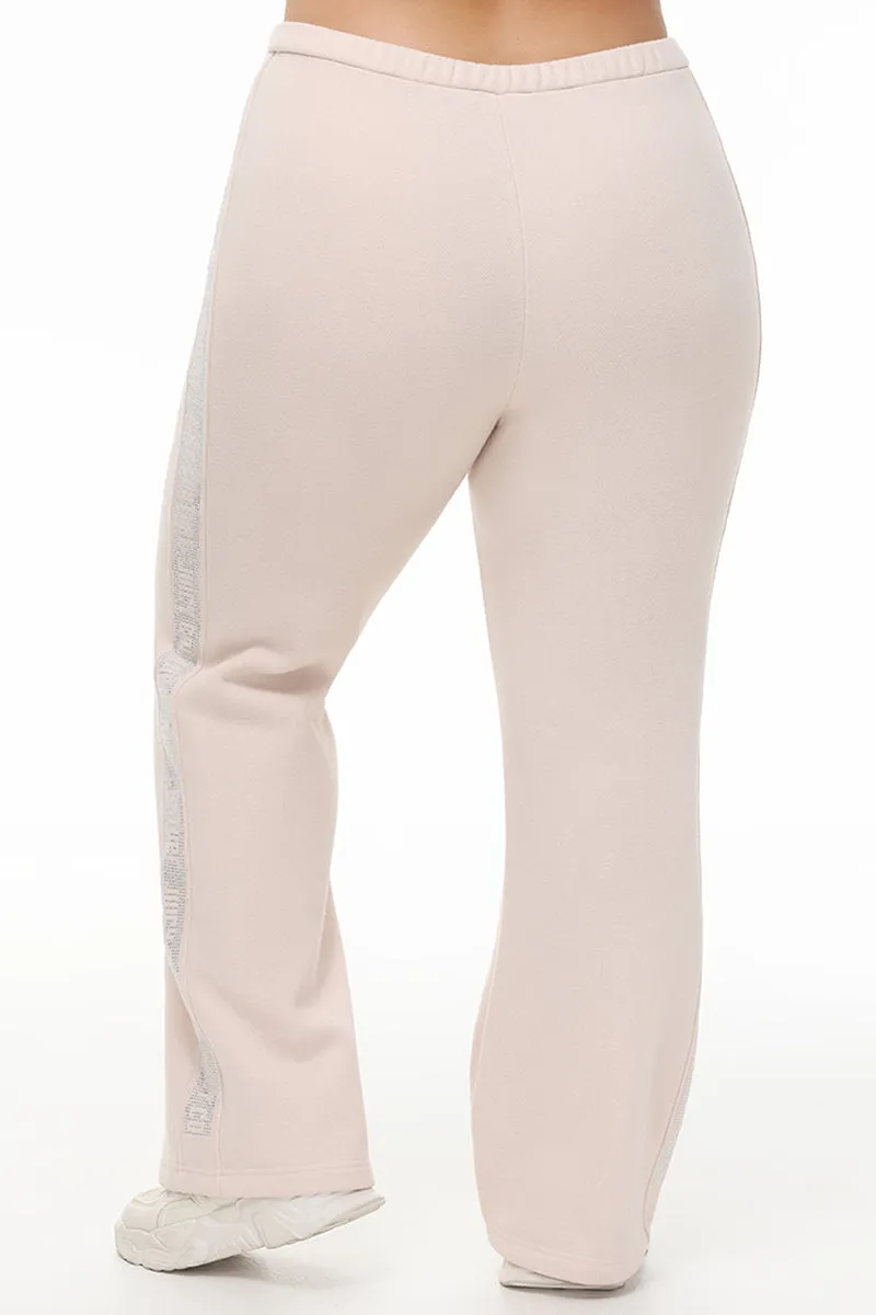 Plus-Size Wide Leg Fleece Pant With Side Bling by Juicy Couture