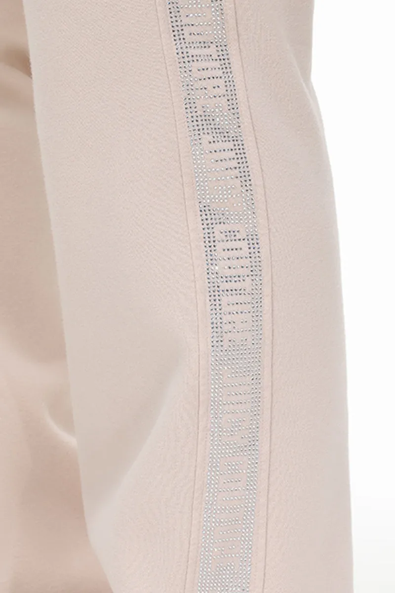 Plus-Size Wide Leg Fleece Pant With Side Bling by Juicy Couture
