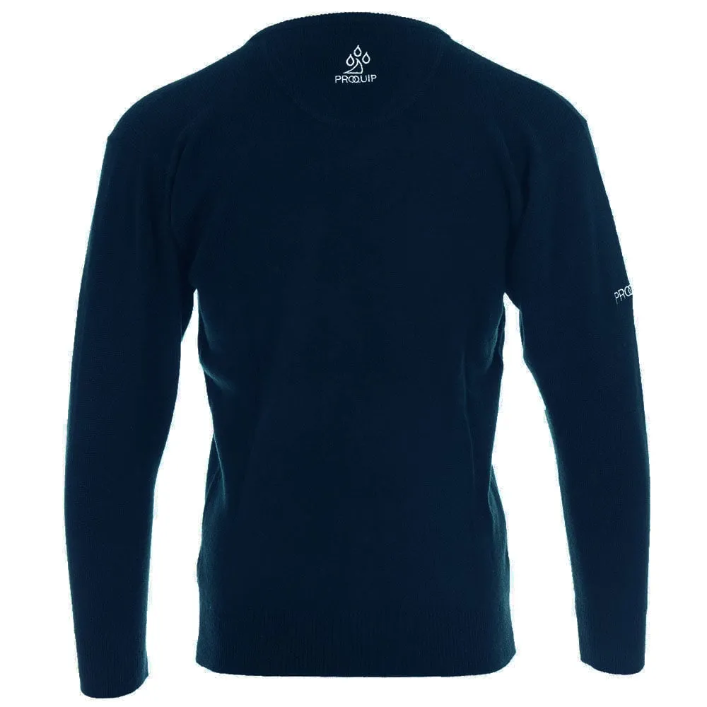 ProQuip Lambswool Water Repellent V Neck Golf Sweater - Navy