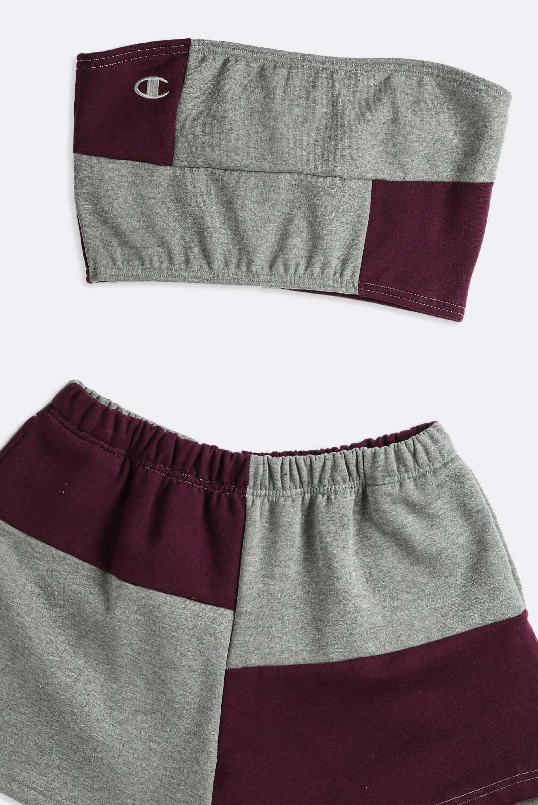 Rework Champion Patchwork Mini Sweatshorts Set - L Frankie