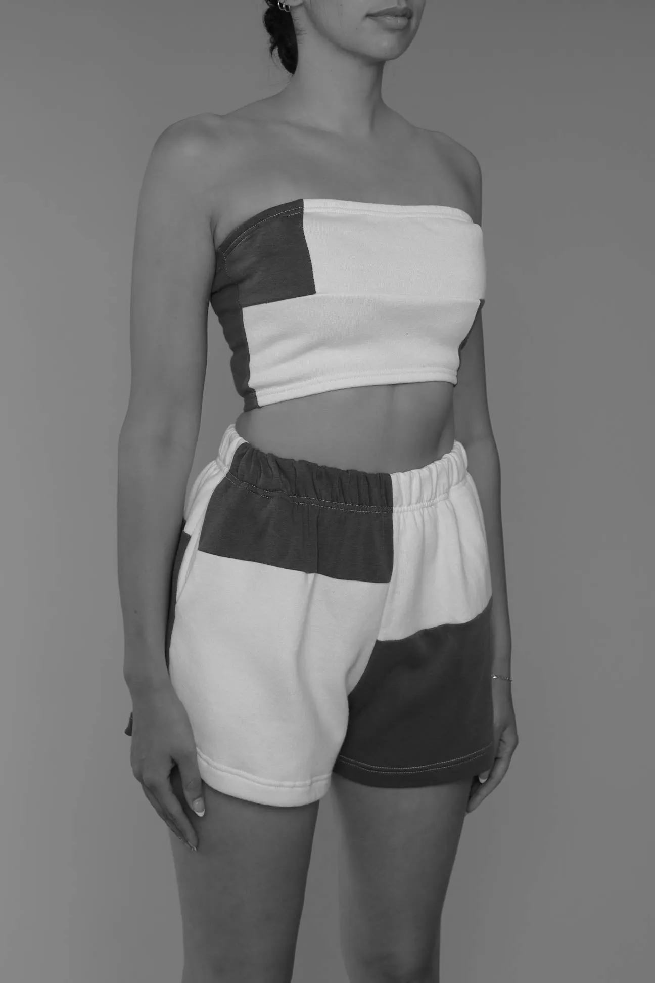 Rework Champion Patchwork Mini Sweatshorts Set - L Frankie