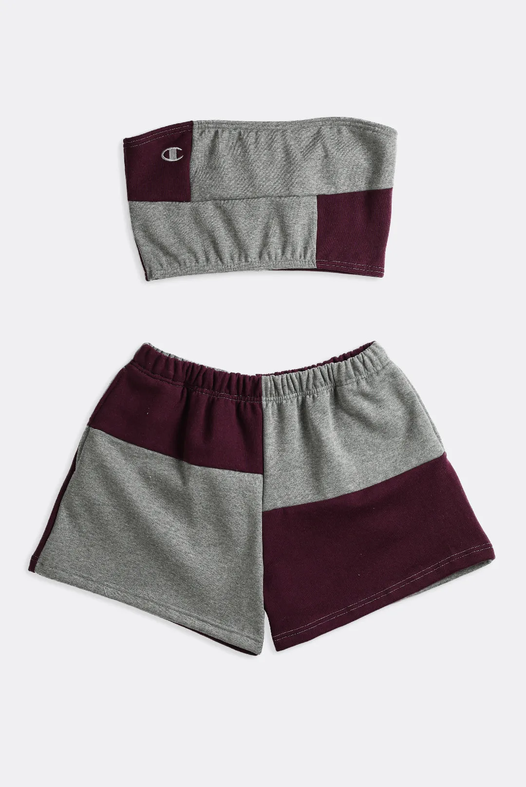 Rework Champion Patchwork Mini Sweatshorts Set - L Frankie