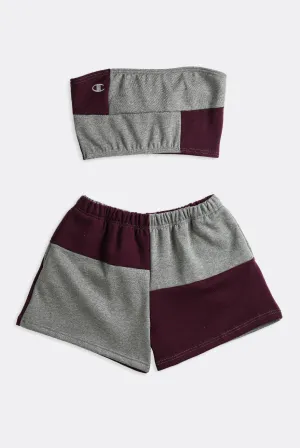 Rework Champion Patchwork Mini Sweatshorts Set - L Frankie