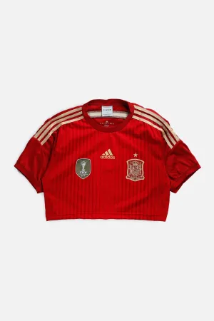 Rework Crop Spain Soccer Jersey - L Frankie