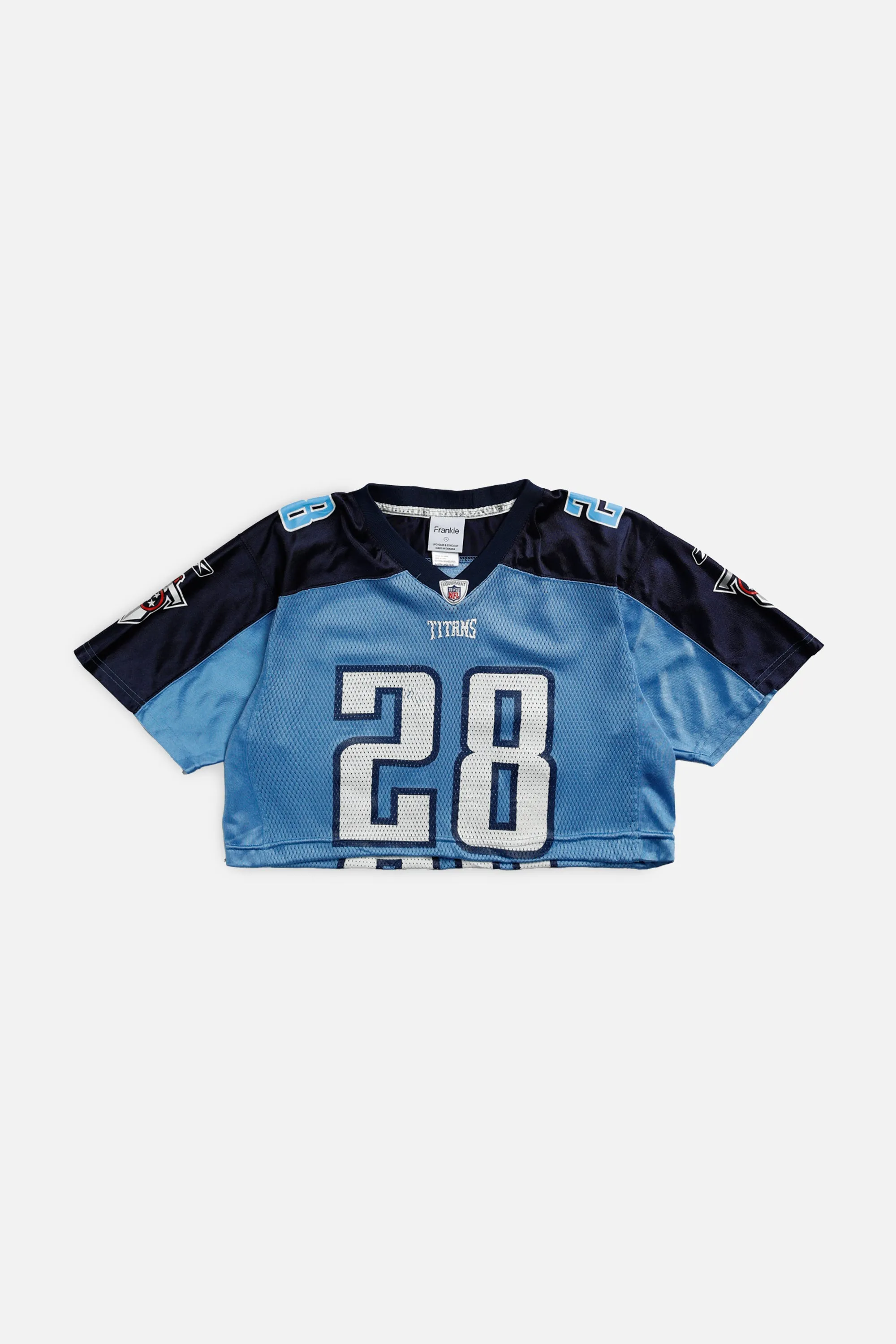 Rework Crop Tennessee Titans NFL Jersey - S Frankie