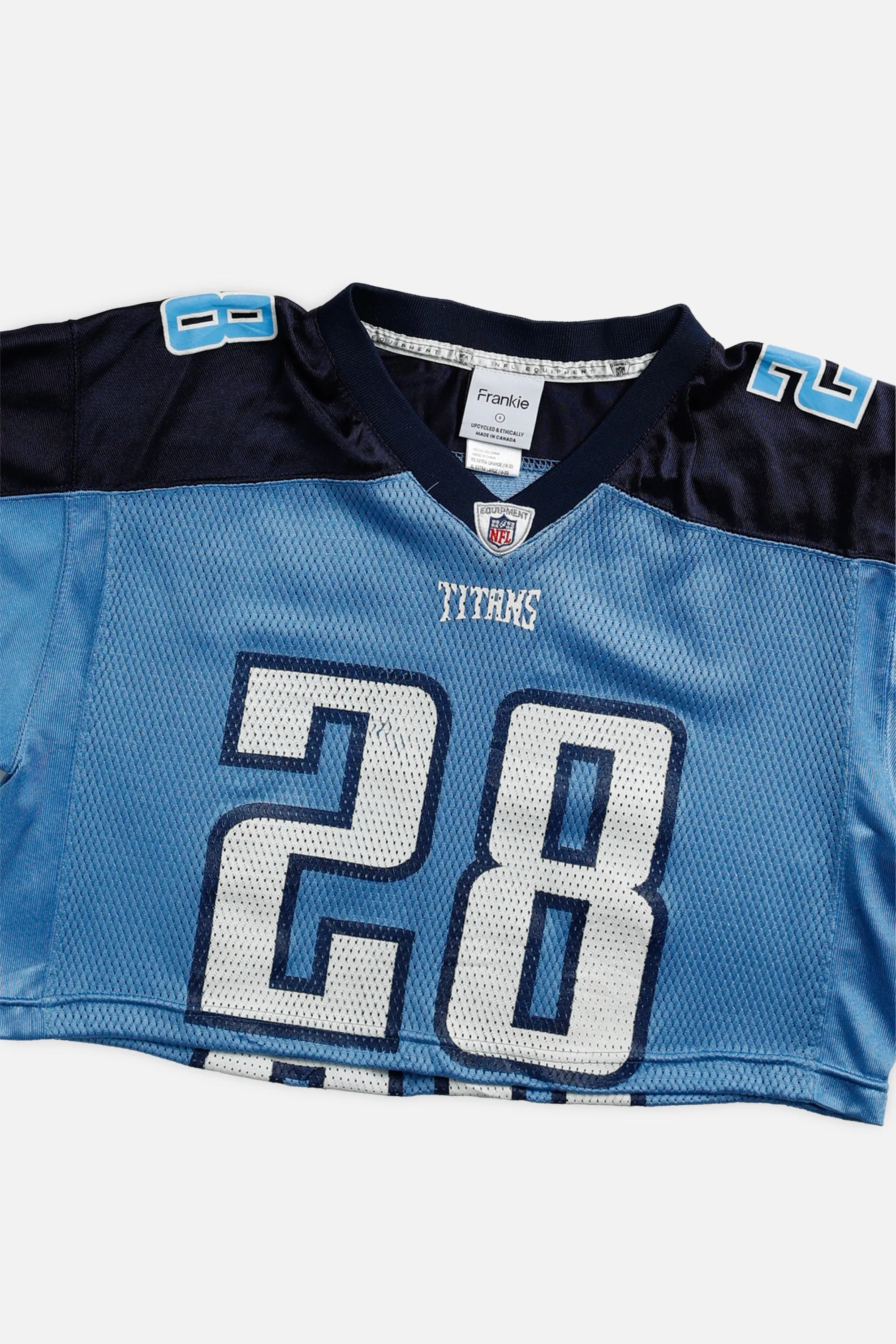 Rework Crop Tennessee Titans NFL Jersey - S Frankie