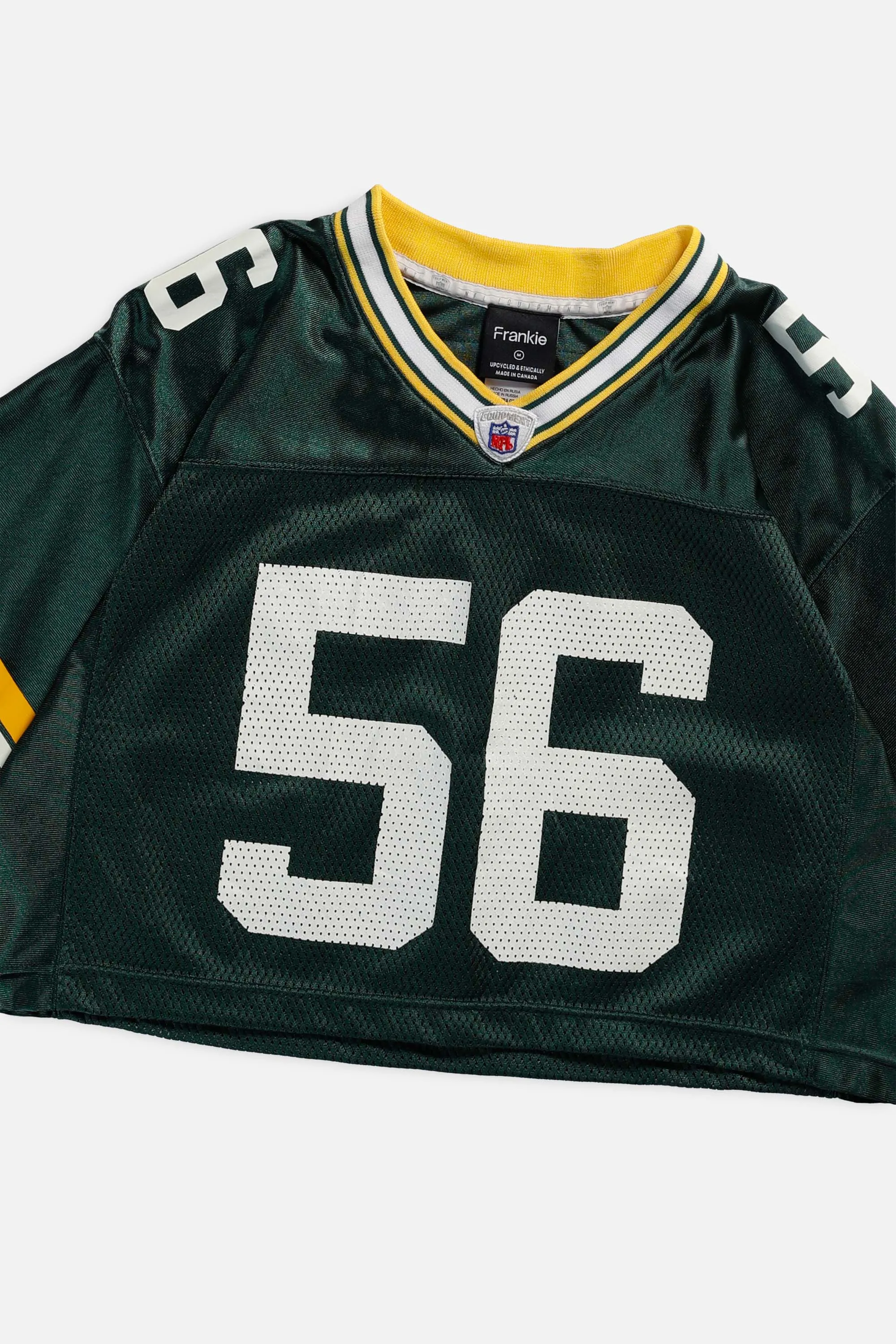 Rework Green Bay Packers Crop NFL Jersey - M Frankie