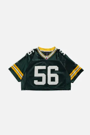 Rework Green Bay Packers Crop NFL Jersey - M Frankie