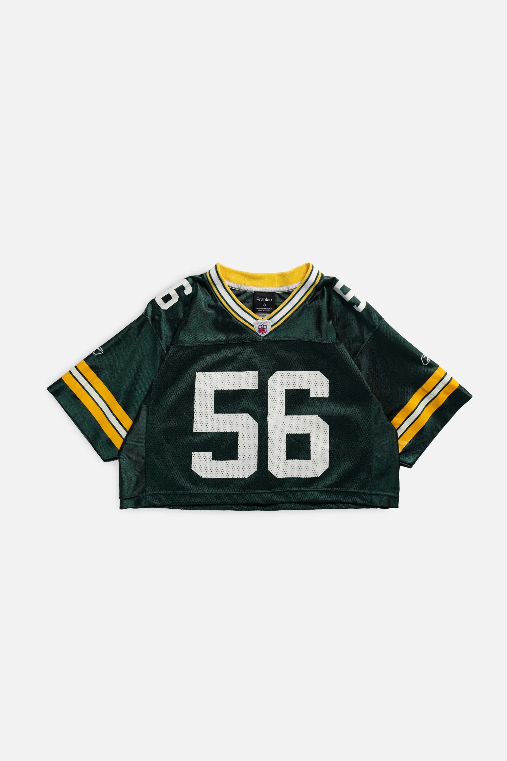 Rework Green Bay Packers Crop NFL Jersey - M Frankie