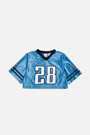 Rework Tennessee Titans Crop NFL Jersey - S Frankie