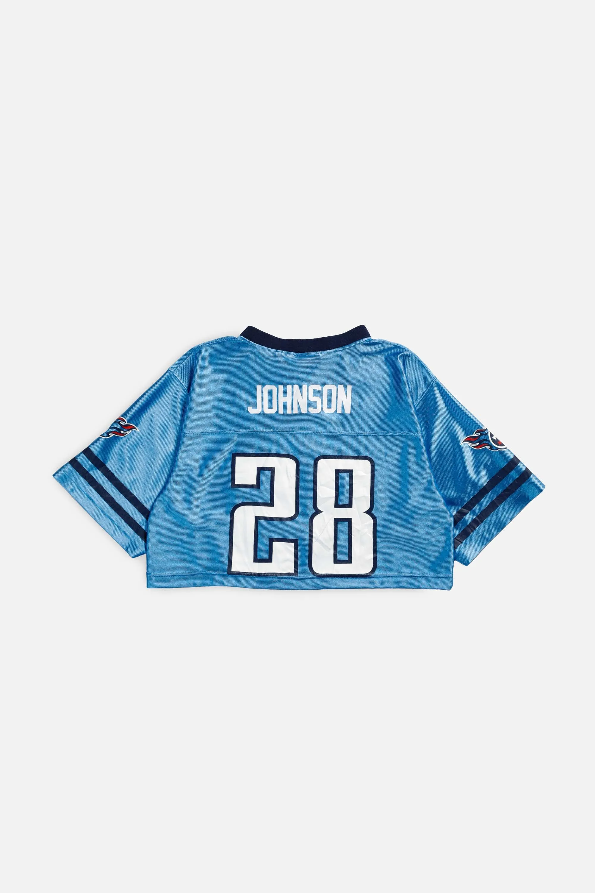 Rework Tennessee Titans Crop NFL Jersey - S Frankie