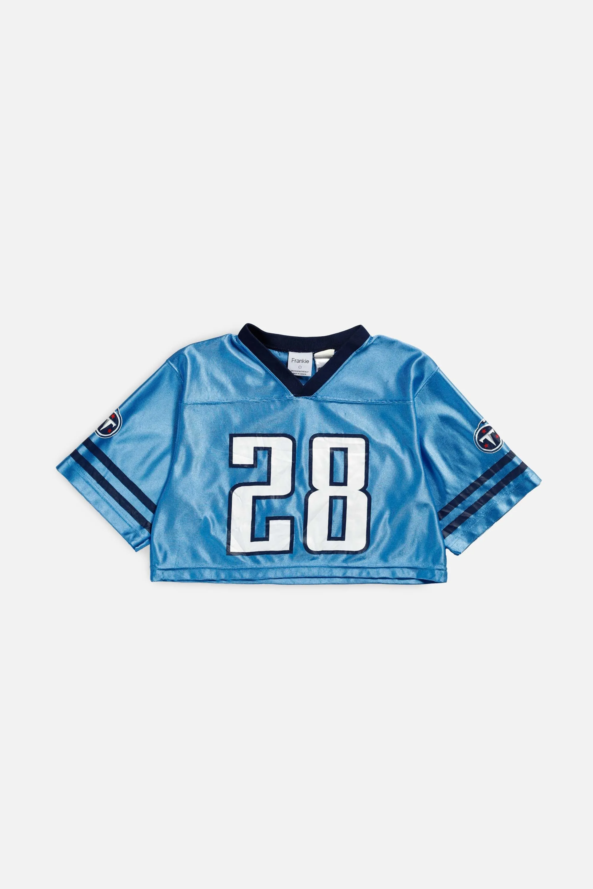 Rework Tennessee Titans Crop NFL Jersey - S Frankie