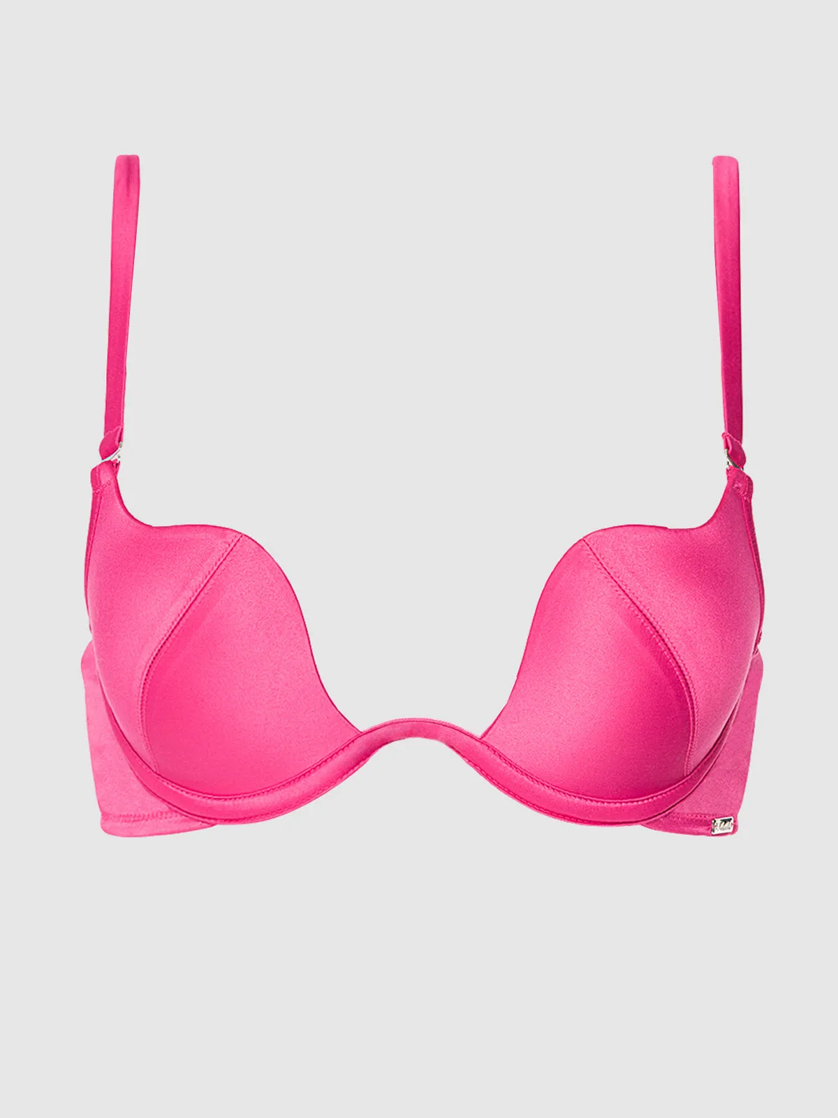 Rising Star Plunge Push Up Bra in Petra Satin by Frederick's of Hollywood