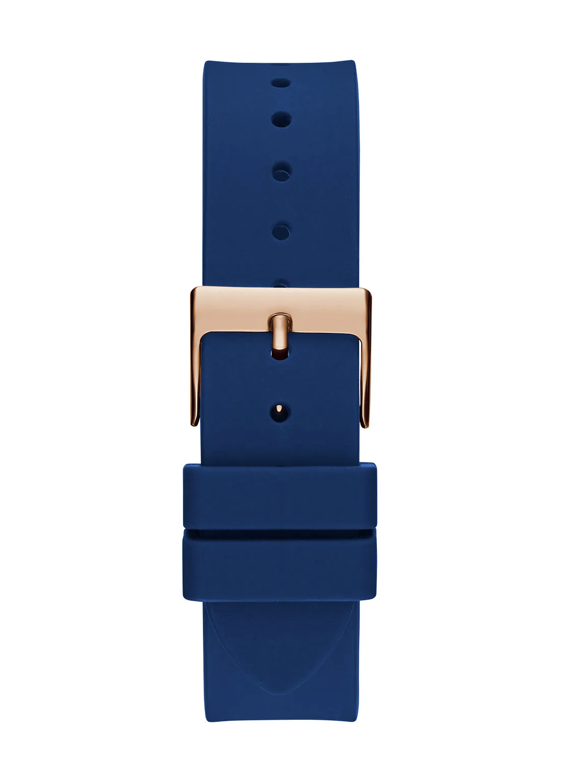 Rose Gold Blue Queen Silicone Watch Guess