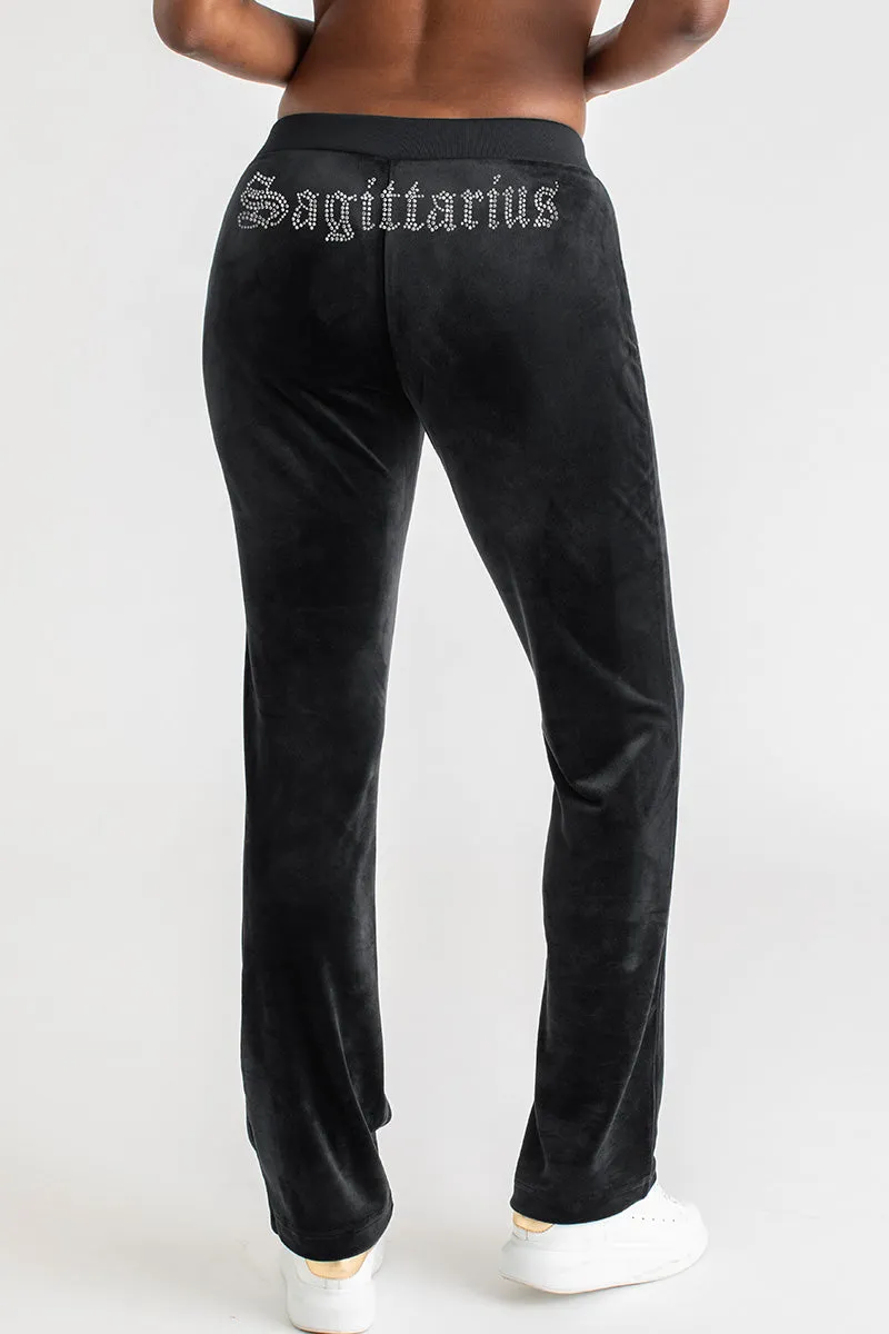 Sagittarius Big Bling Velour Track Pants by Juicy Couture