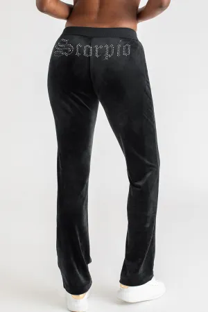 Scorpio Big Bling Velour Track Pants by Juicy Couture