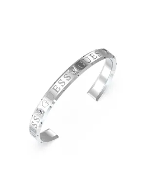 Silver Crystal Logo Bangle Guess
