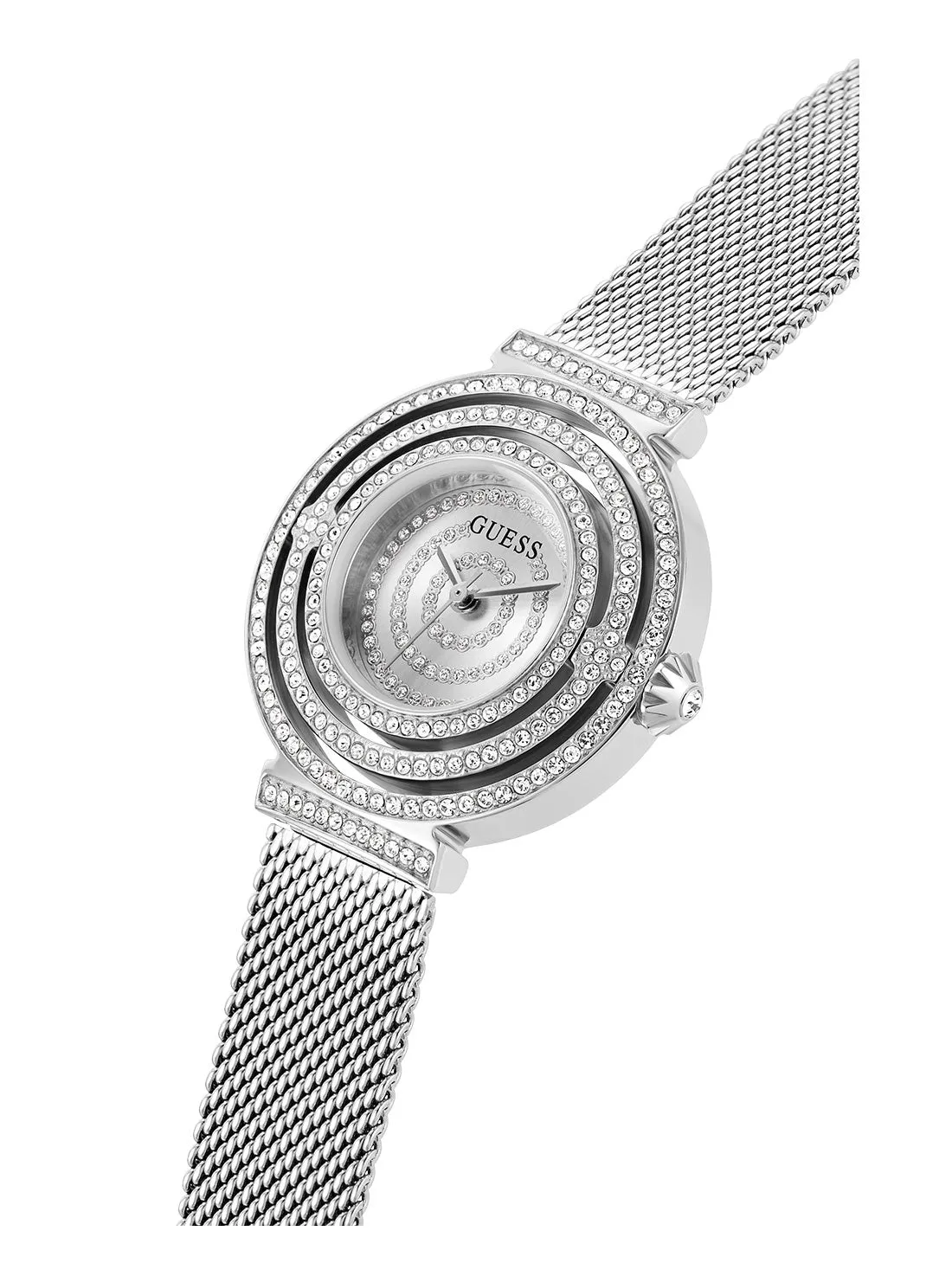 Silver Dream Crystal Mesh Watch Guess