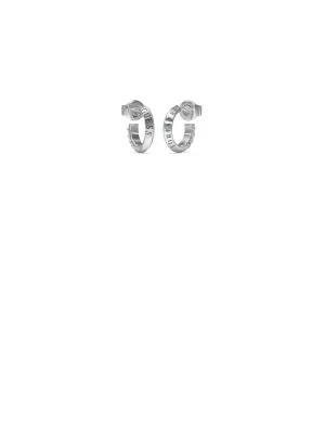 Silver Forever Links Hoop Earrings Guess