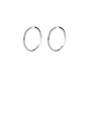 Silver I Did It Again Hoop Earrings Guess