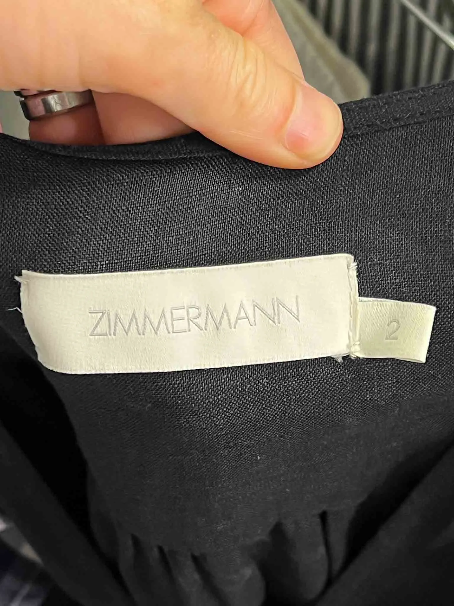Size 10/12 | Zimmermann Black Linen Mini Dress