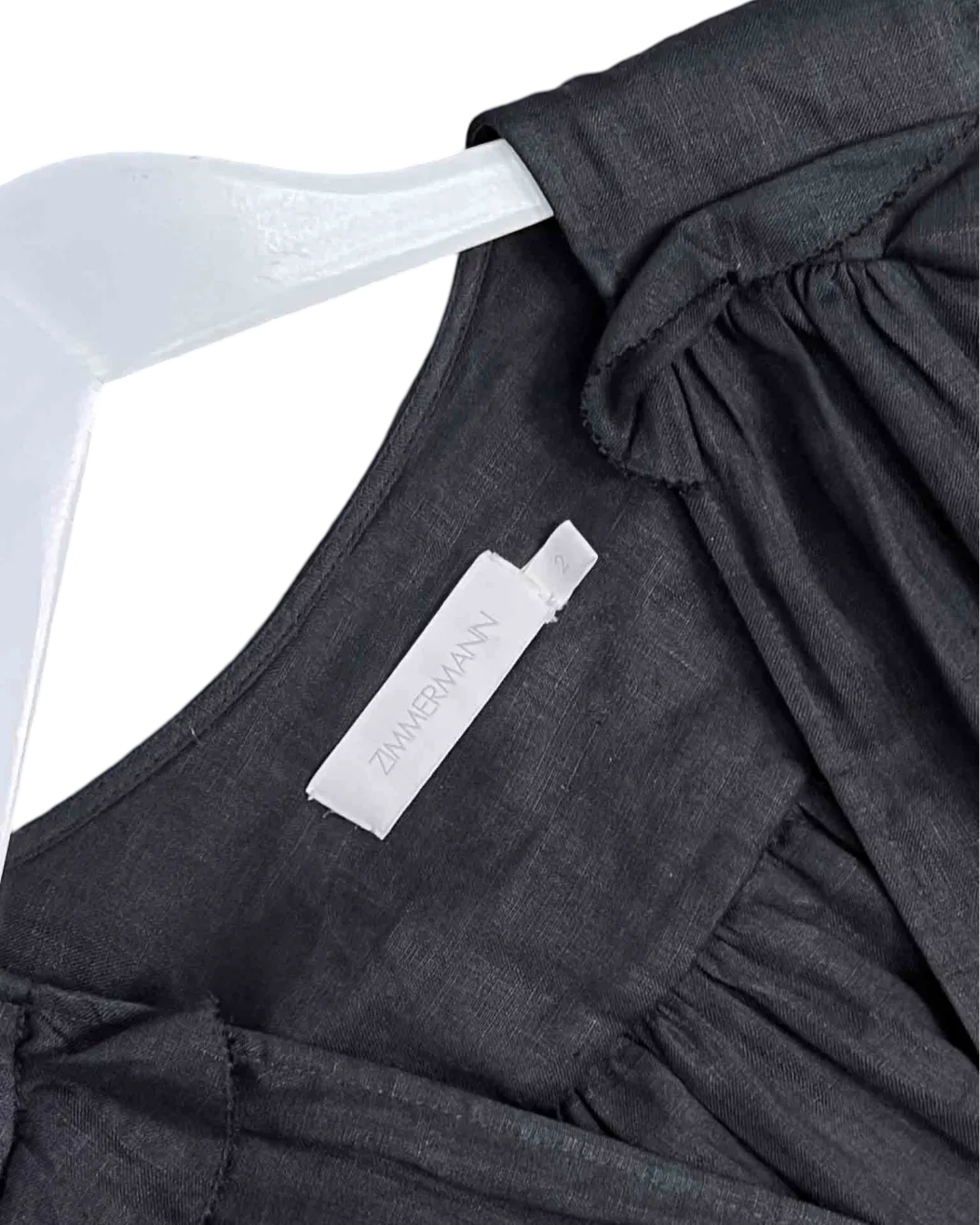 Size 10/12 | Zimmermann Black Linen Mini Dress