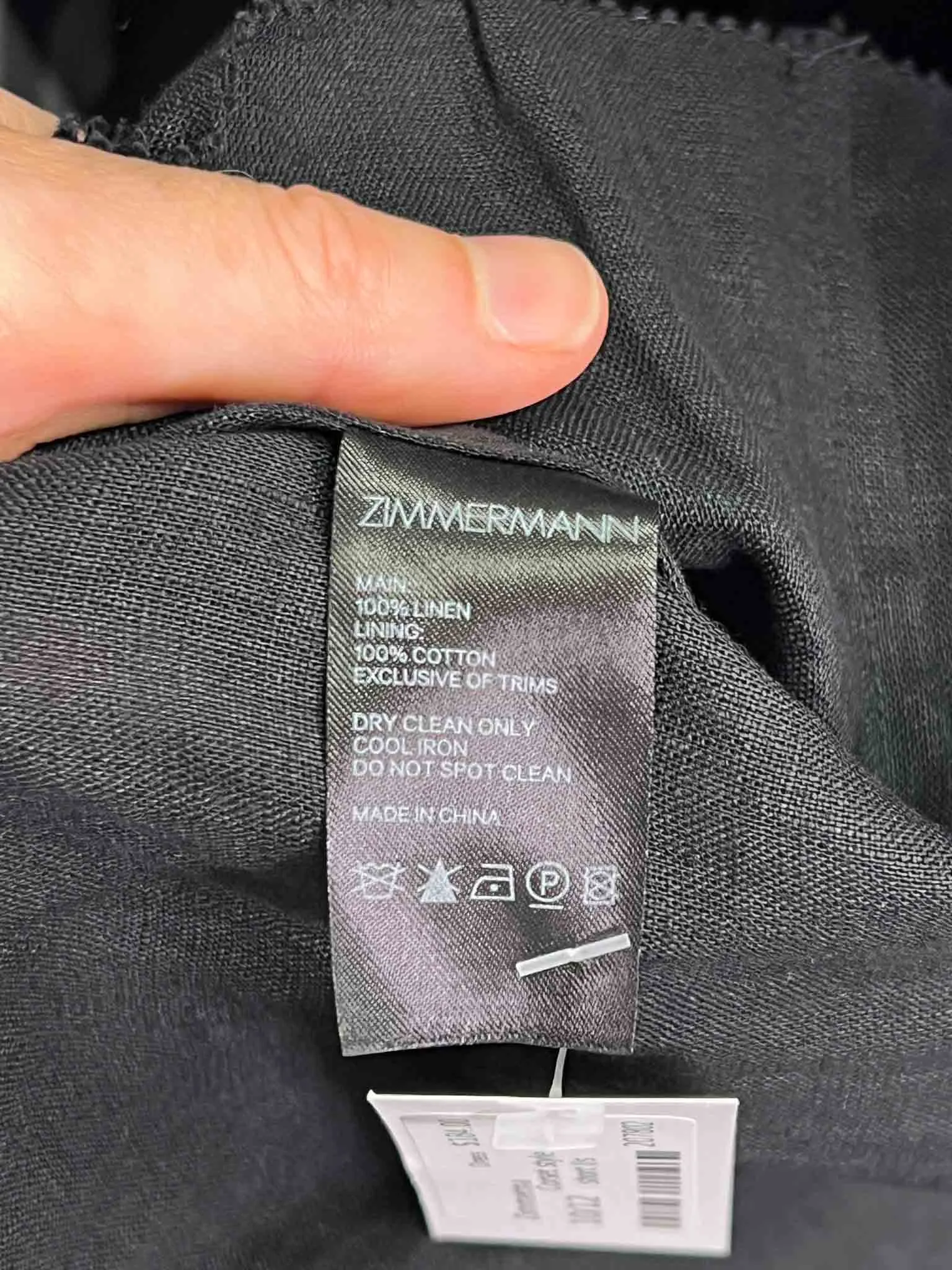 Size 10/12 | Zimmermann Black Linen Mini Dress