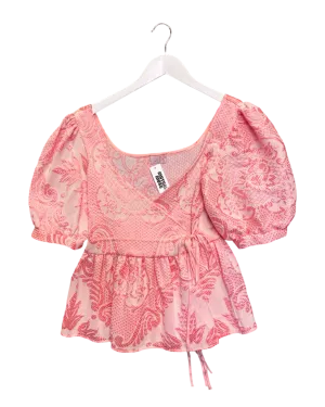 Size 6 | Amores De Toquio Brocade Wrap Top