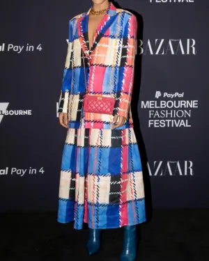 Size 8 | Leo Lin Plaid Linen Skirt