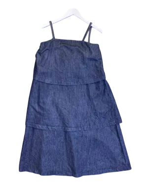 Size S | Alpha60 Tiered Denim Midi Dress
