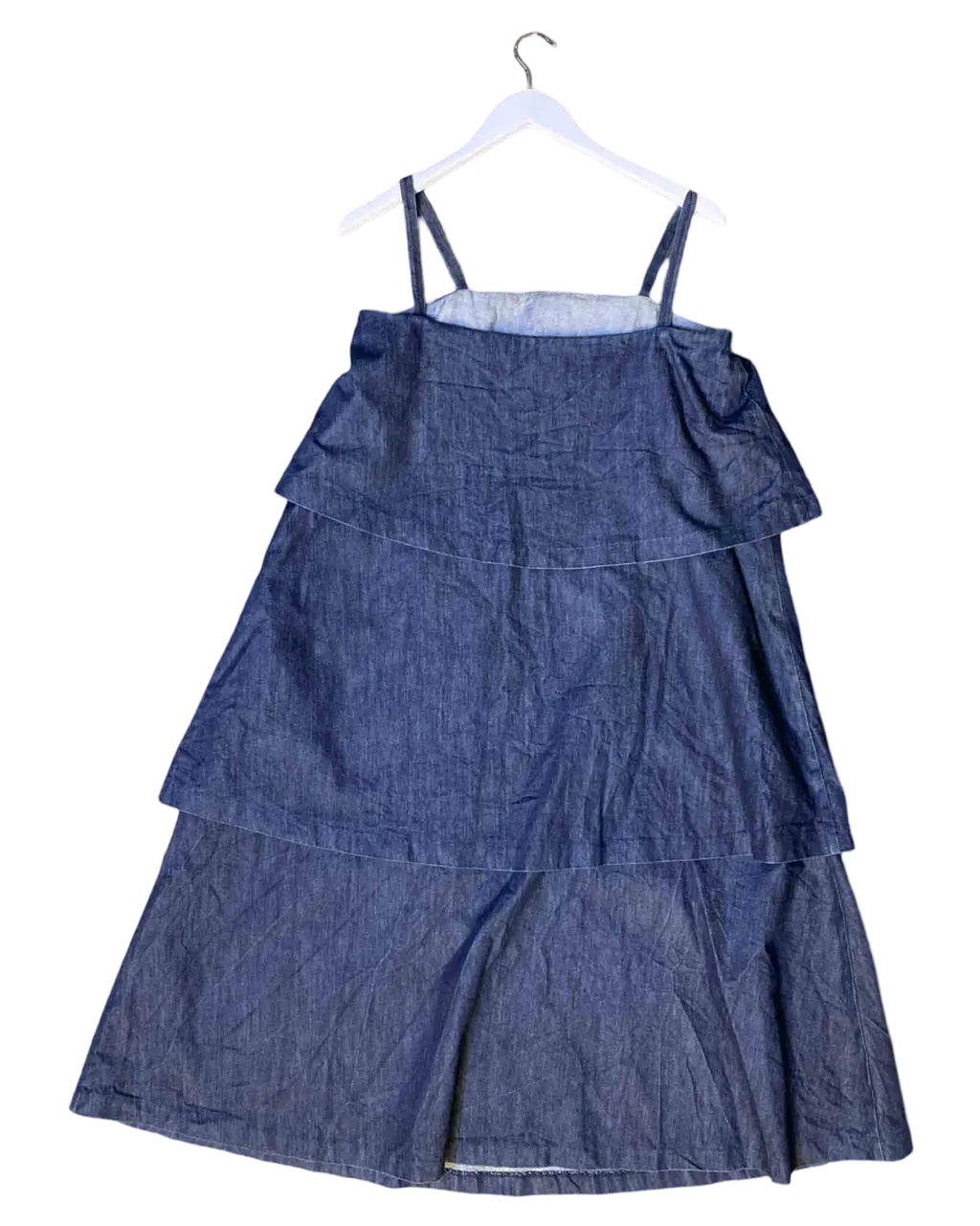 Size S | Alpha60 Tiered Denim Midi Dress