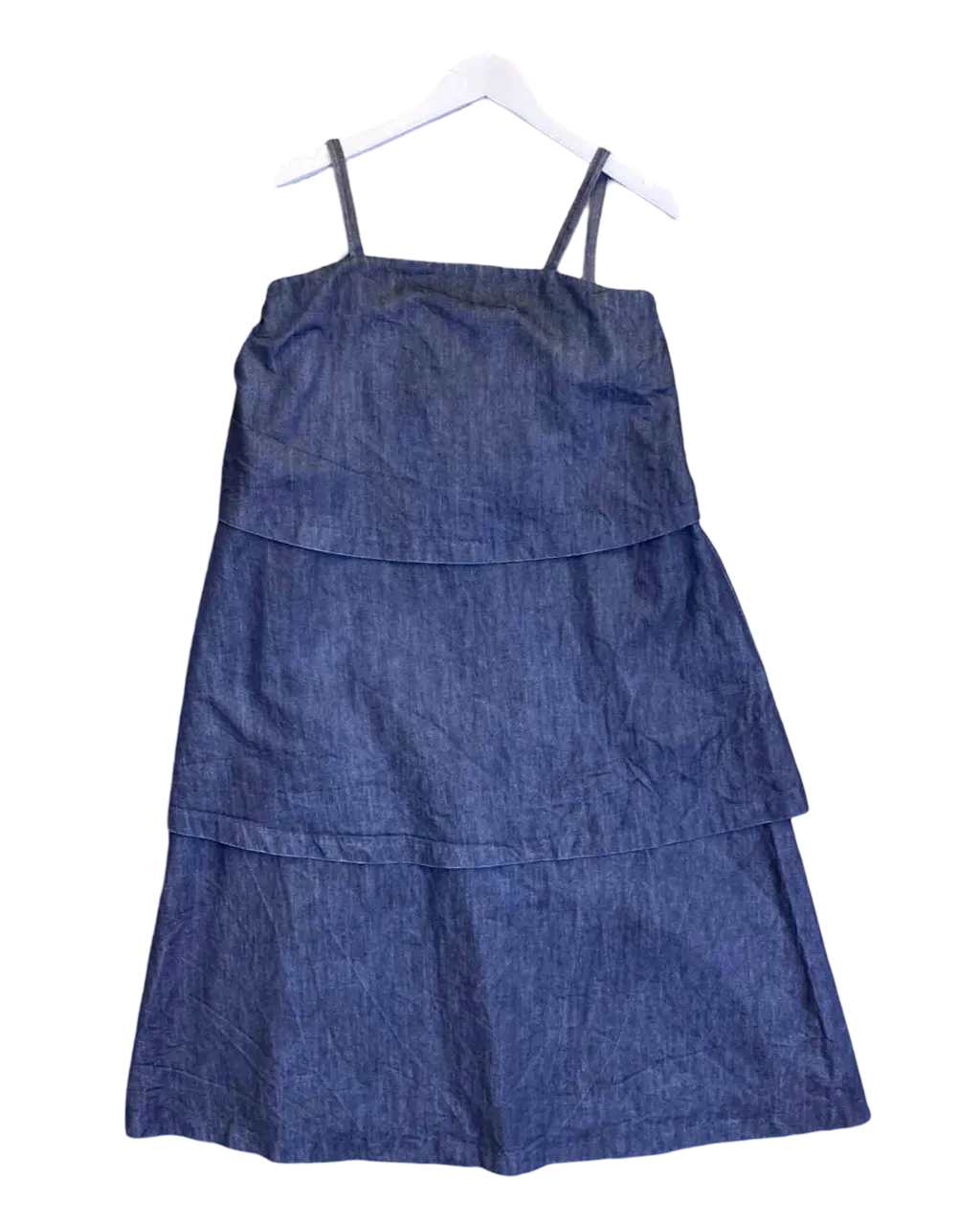 Size S | Alpha60 Tiered Denim Midi Dress