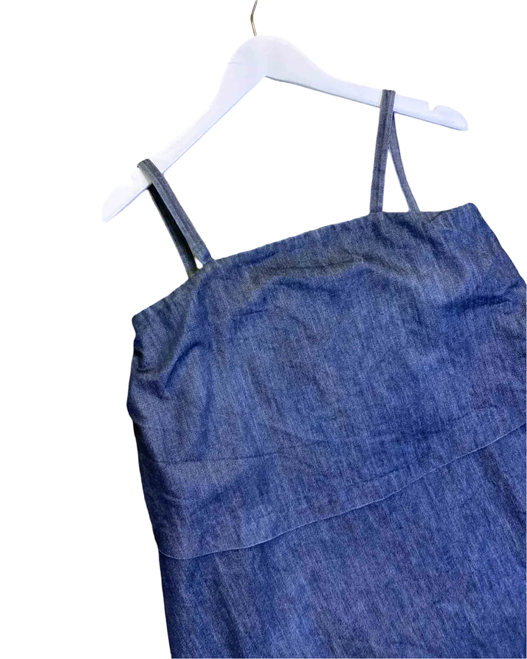 Size S | Alpha60 Tiered Denim Midi Dress