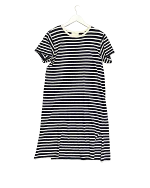 Size S | Vege Threads Organic Cotton Striped T-Shirt Dress