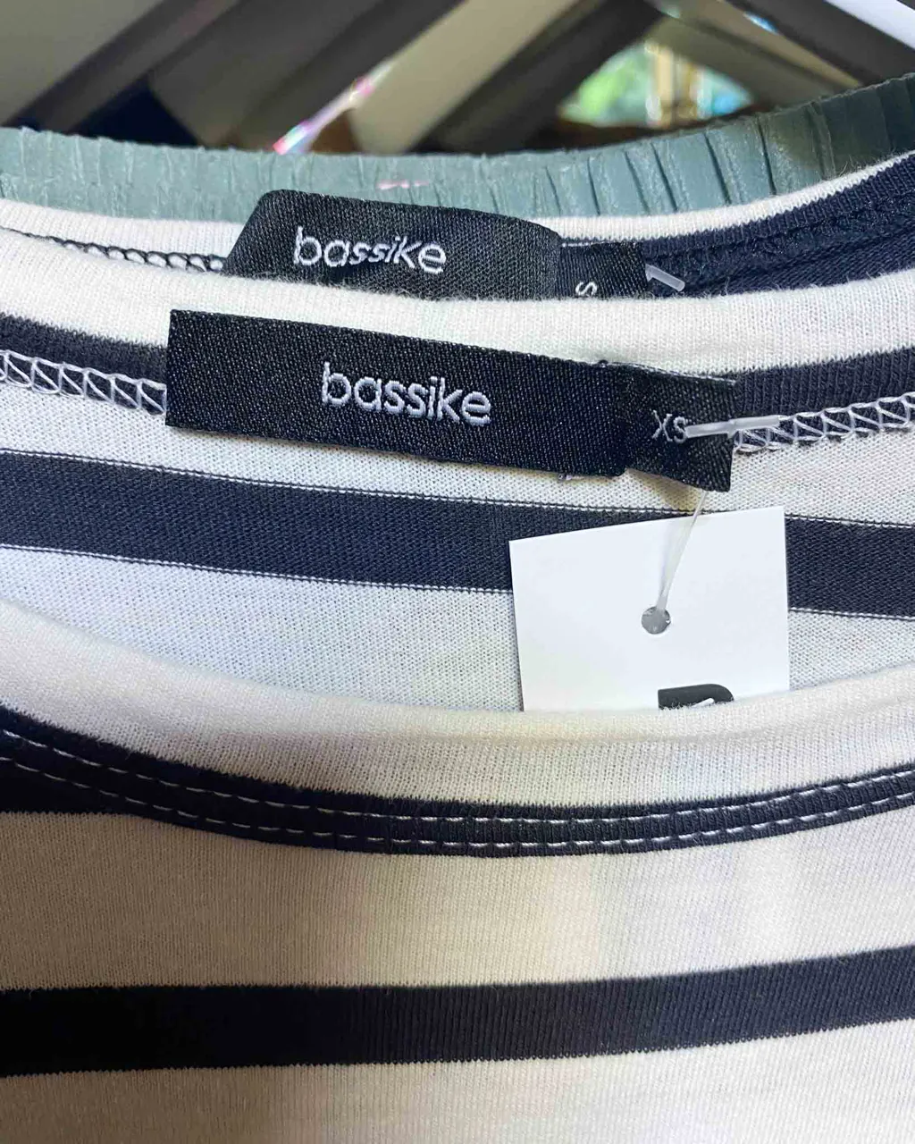 Size XS | Bassike Organic Cotton Striped Long Sleeve Dress