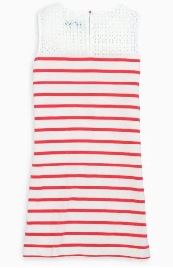Southern Tide Elina Striped Sleeveless Dress - Watermelon