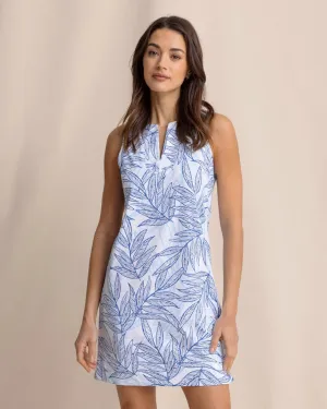 Southern Tide Women's Ainslee Blue Palms Printed Dress - Blue Lolite