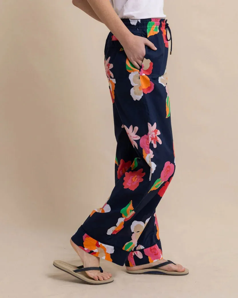 Southern Tide Women's Alain Garden Splendor Pant - Dress Blue