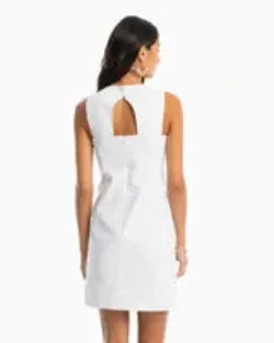 Southern Tide Women's Baxlee Seersucker Shift Dress - Classic White