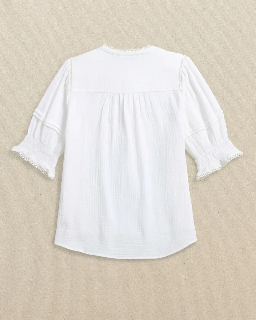 Southern Tide Women's Harlow Top - Classic White