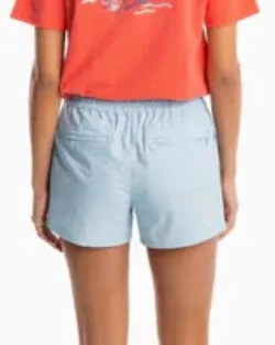 Southern Tide Women's Heather Coastal Performance Short - Heather Aquamarine