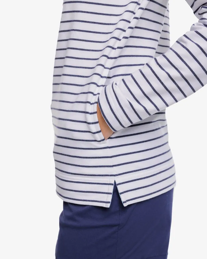 Southern Tide Women's Heather Tara Quarter Zip - Heather Navy